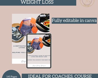 Weight Loss Tracker | Weight Loss Motivation | Weight Loss Printable | Digital Weight Loss | Motivational Weight Loss Journal, Editable