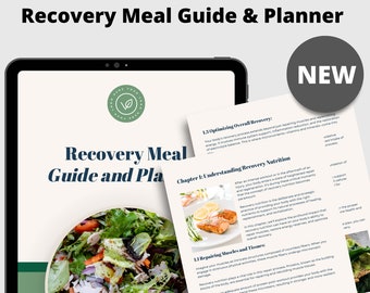 Recovery Meal Guide And Planner, Customizable, Edit in Canva, Nutrition Ebook Template, Done For You Content, Nutrition Coaching, Fitness