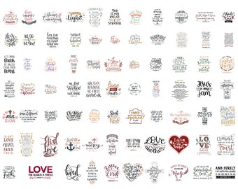 聖書の一節 SVG ファイル、商用利用 SVG、クリカット ファイル、キリスト教カット ファイル、キリスト教 SVG バンドル、聖書 SVG、イエスの神信仰 SVG