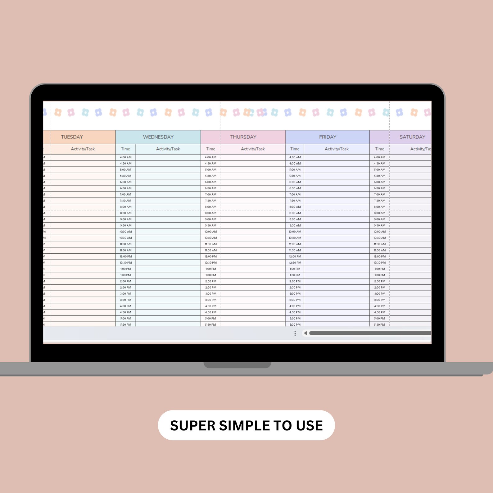 Stay Organized and Productive With Our Excel Hourly Planner! To-do List ...