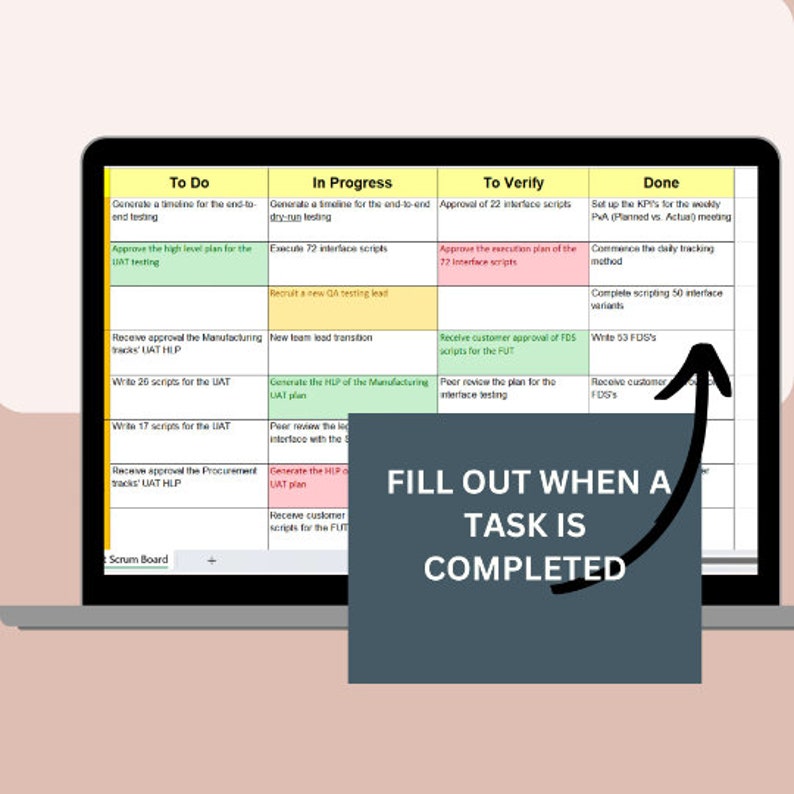 Scrum Board Excel Example Google Spreadsheet Excel File, to Do List ...