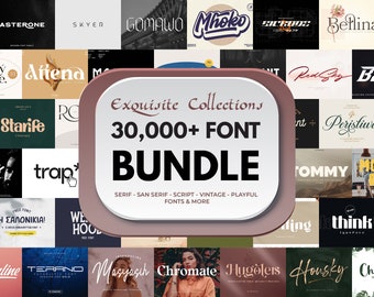 Font Bundle, Canva Fonts | Handwritten Fonts | Planner Fonts | Craft Fonts | Procreate Fonts | Calligraphy Font | Retro Fonts | Modern Font