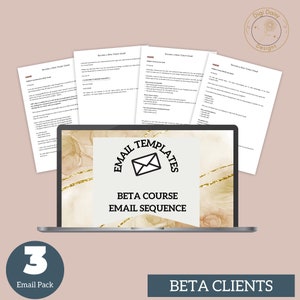 Beta Course Email Sequence | Scripted Email Templates | Done For You Email Scripts | Mailchimp | Beta Clients Sales Email Sequence