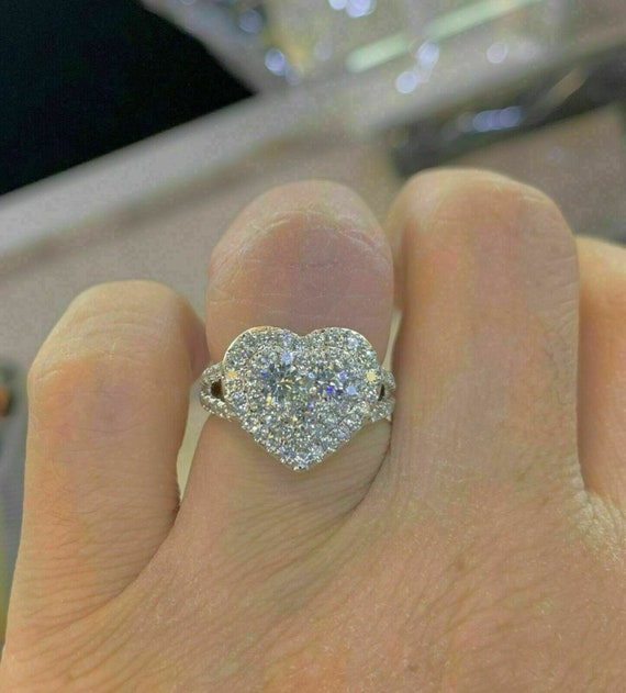 Big heart shop diamond ring