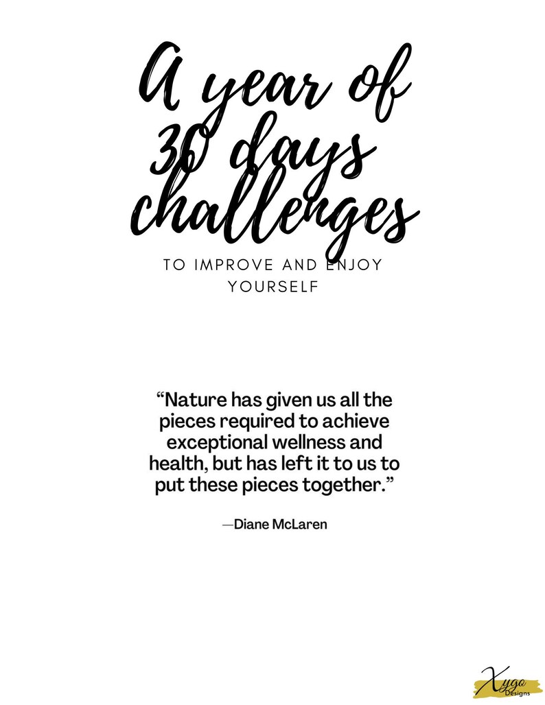 30 Day Challenge Printable - Etsy