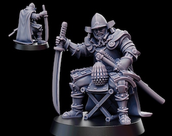 Japanese Daimyo Oda Nobuhide A Miniature | Japanese Yokai Kensei for Test of Honour | Feudal Wargaming Tabletop Gam | Kyoushuneko Miniatures