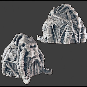 Dungeons & Dragons Ice Tribe Hut - Hunter Scatter Terrain Scenery for Pathfinder 2E, Tabletop RPGs Wargaming Unpainted