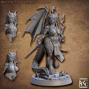 Artisan Guild Onixia the Tempest (Draconian Scourge), 3D Minis, dragons dungeons fantasy wargame DnD abyss cannons TTRPG
