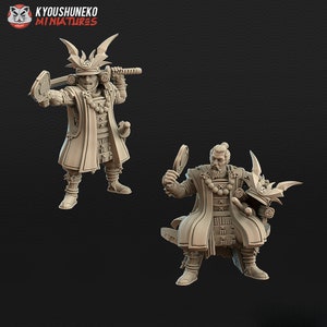 Miniature de daimyo samouraï japonais | Test d&#39;honneur japonais Yokai Kensei | Plateau féodal pour jeux de guerre | Miniatures Kyoushuneko