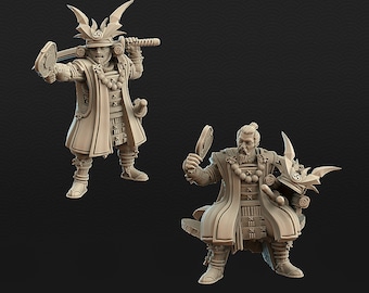 Japanese Samurai Daimyo Miniature | Japanese Yokai Kensei Test of Honour | Feudal Wargaming Tabletop | Kyoushuneko Miniatures