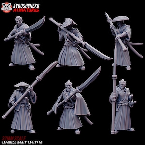 Japanese Ronin Naginata | Japanese Yokai Kensei for Test of Honour | Feudal Wargaming Tabletop | Kyoushuneko Miniature