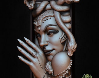 Medusa Booknook by Miniatures Of Madness ! Bookshelf Insert Unpainted multiple sizes and colours available