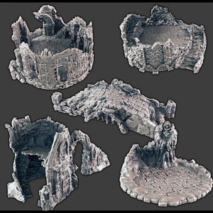 Dungeons & Dragons Ice Tribe Wintry / Regular Ruins Scatter Terrain Scenery for Pathfinder 2E, Tabletop RPGs Wargaming Unpainted