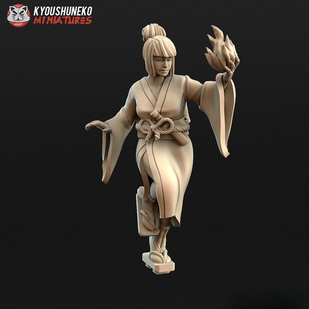 Shugenja Miniature | Japanese Yokai Kensei Test of Honour | Feudal Wargaming Tabletop | Kyoushuneko Miniatures