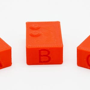 Tampons braille de A à Z pour pâte à modeler imprimés en 3D - Ensemble d'outils d'apprentissage tactile