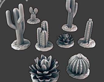 Desert plants / cactus | Empire of Scorching Sands | D&D for Pathfinder 2E | 32/28mm Tabletop RPG, Wargaming