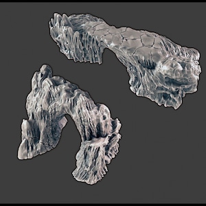 Dungeons & Dragons Wintry / Icy Bridge and Archway Scenery Scatter Terrain Scenery for Pathfinder 2E, Tabletop RPGs Wargaming Unpainted