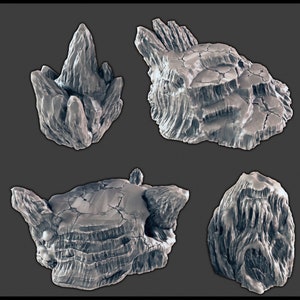 Dungeons & Dragons Icy / Wintry Scenery Scatter Terrain Scenery for Pathfinder 2E, Tabletop RPGs Wargaming Unpainted