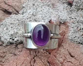 Beautiful Amethyst Ring, Handmade Ring, Amethyst Jewelry, 925 Silver Ring, Gemstone Ring, Natural Amethyst, Designer Ring, Christmas Offer