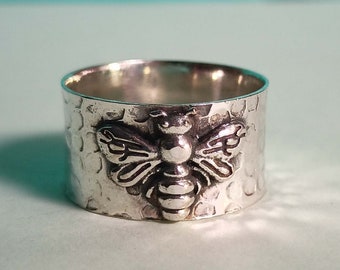 Honey Bee Ring, Beautiful Ring, Band Ring, Women Ring, 925 Silver Ring, Boho Ring, Silver Jewelry, Thumb Ring, Fidget Ring, Designer Ring