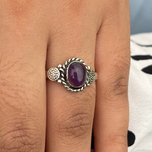 Amethyst Ring, Gemstone Ring, 925 Silver Ring, Natural Amethyst, Beautiful Ring, Handmade Ring, Amethyst Jewelry, Designer Ring, Women Ring