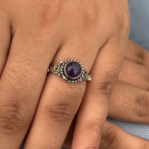 Amethyst Ring, Beautiful Ring, 925 Silver Ring, Natural Amethyst, Gemstone Ring, Handmade Ring, Boho Ring, Amethyst Jewelry, Christmas Offer