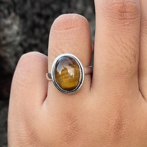 Tiger Eye Ring, Beautiful Ring, Handmade Ring, 925 Silver Ring, Gemstone Ring, Natural Tiger Eye, Women Ring, Boho Ring, Tiger Eye Jewelry