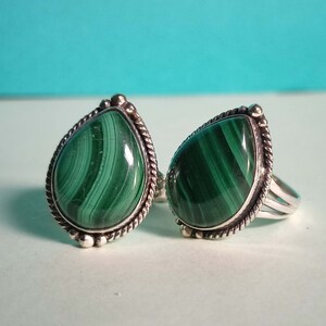 Malachite Ring, Beautiful Ring, Handmade Ring, 925 Silver Ring, Natural Malachite, Gemstone Ring, Boho Ring, Malachite Jewelry, Gift Her