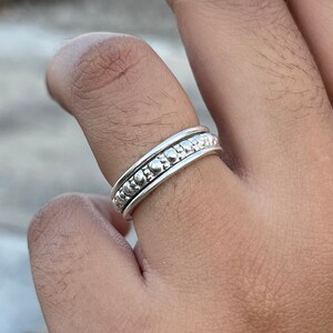 Spinner Ring, Handmade Ring, Beautiful Ring, Designer Ring, Band Ring, Women Ring, Boho Ring, Silver Jewelry, Fidget Ring, Christmas Offer