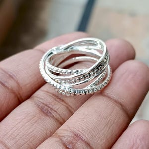 Handmade Wraparound Silver Wire ring Sterling Silver Ring Statement Ring Silver wide wrap Ring Multi Layer Silver Wire Ring Boho Ring