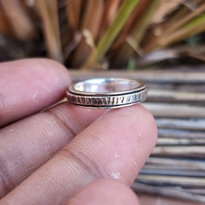 Spinner Ring, Solid 925 Silver Ring, Handmade Ring, Worry Ring, Meditation Ring, Thumb Ring, Fidget Ring, Women Ring, Gift  For Christmas