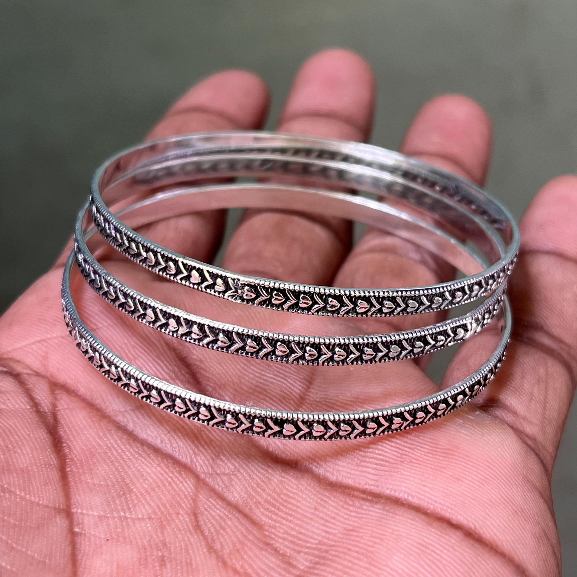 Beautiful 3 Set Bangle, Handmade Bangle, 925 Sterling Silver