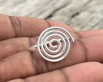 925 Sterling Silver Ring, Spiral Ring Handmade Ring, Minimalist Ring, Swirl Ring for Women, Unique Ring, Gift Her Easter & Mother’s Day Gift