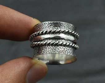 Handmade Ring, Spinner Ring, Meditation Ring, Thumb Ring, Women Ring, 925 Silver Ring, Anxiety Ring, Fidget Ring, Worry Ring, Gift For Women
