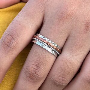 925 Silver Ring, Spinner Ring, Handmade Ring, Designer Ring, Beautiful Ring, Women Ring, Fidget Ring, Meditation Ring, Thumb Ring, Gift Her