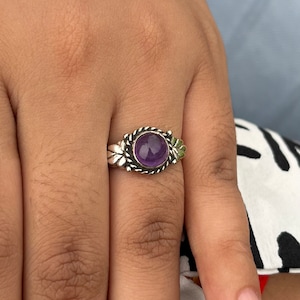 Beautiful Ring, Amethyst Ring, Designer Ring, Handmade Ring, 925 Silver Ring, Gemstone Ring, Boho Ring, Women Ring, Natural Amethyst