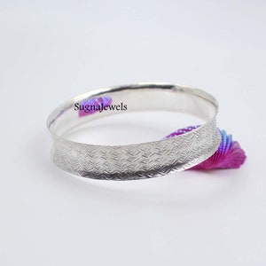 Statement Bangle, Handmade Bangle, Sterling Silver Bangle, Girl Bangle, 925 Silver Bangle, Lovely Bangle, Women Bangle, Men Bangle, Gift Her