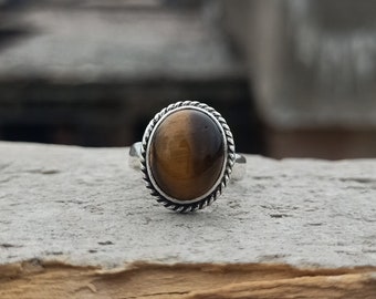 Tiger's eye  Ring, Designer Ring, Handmade Ring, Gemstone Ring, Beautiful Ring, Women Ring, 925 Silver Ring, Boho Ring, Tiger's eye