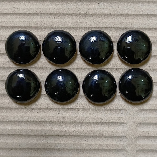 8-30 mm Natural AAA+ Black Obsidian Round Shape Cabochon,, flat back, Cab 5,6,7,8,9,10,11,12,13,14,15,16,17,18,19,20,25,30 mm sizes!!!