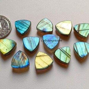 Beide Seiten Flach Labradorit Trillion Form Cabochon Multi Feuer Lose Edelstein Größe - 8 Bis 30 MM.  Labradorit Wohnung für die Herstellung ALLER Schmuckstücke.