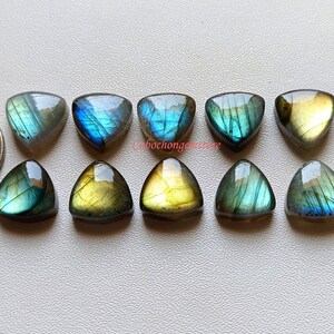 ZURÜCK Flacher Labradorit Trillion Form Cabochon Multi Fire Lose Edelstein Größe - 8 bis 30 MM. Labradorit Wohnung für die Herstellung ALLER Schmuckstücke.
