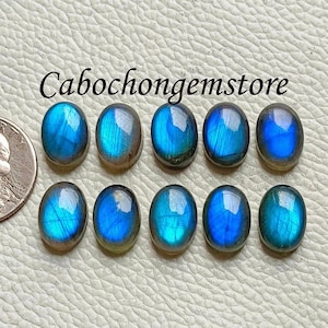Gorgeous~ Full Blue Fire Labradorite Oval Shape Cabochon Loose Gemstone Size- 4X6 Mm. - 20x30 Mm. Labradorite For Making All Jewelry.!!
