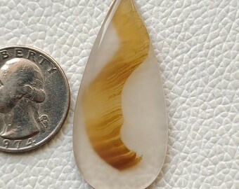 Incredible Top  Quality  Scenic Agate PEAR Shape Cabochon Loose Gemstone cabochon Scenic Agate Size,26X21X4,Mm Carat,27 Use For Jewelry