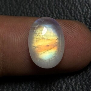 High Quality ~ Rainbow Moonstone Oval Shape Loose Gemstone, Size:- 10x14 Mm. Handmade Smooth Polish Moonstone Best For Ring. 8 CARAT