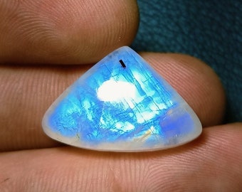 Natural Moonstone Rainbow moonstone pear Shape Cabochon, Blue fire Play Moonstone , Top Quality Flashy Rainbow Moonstone, Gift For Her