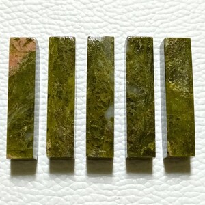 Natural Green Unakite Stone Necklace Pendant, Unakite Jasper Gemstone , Energy Stone Point Pendant, Healing Stone Crystal  {SIZE 35X8 MM}