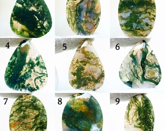 Increíble lote mixto de jaspe de ágata musgosa 100 % natural de primera calidad, forma y tamaño, cabujón de piedras preciosas sueltas para hacer joyas.