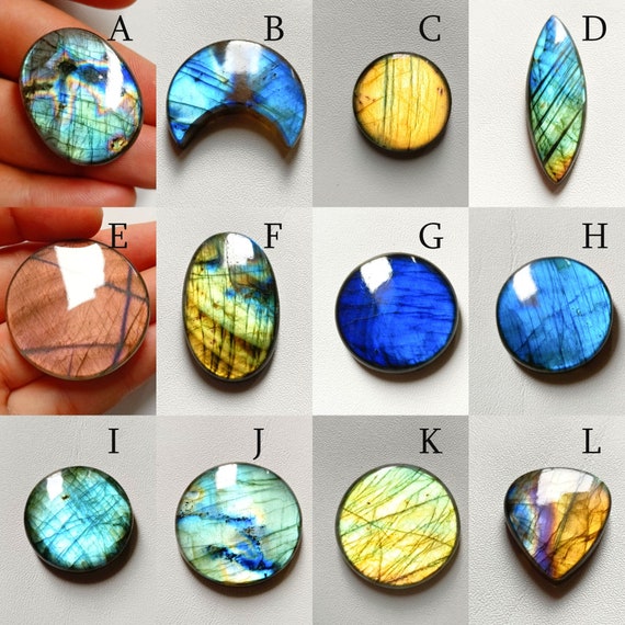 Awesome - Multi Flashy Labradorite Cabochon, Hand Made Loose
