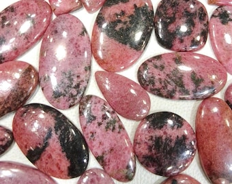 Pink Rhodonite Gemstone.  Natural Rhodonite Wholesale Bulk Lot. Rhodonite Cabochon. Healing Rhodonite Crystal All Making Jewelry