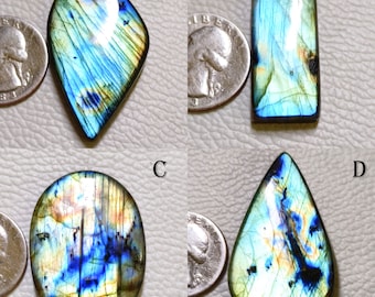 Very Rare!! Natural Multi blue labradorite Loose Gemstone labradorite Cabochon, Hand Polished iron labradorite For Jewelry